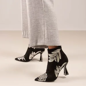 BELINDA-527 FABRIC BLACK SILVER