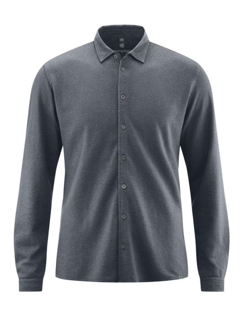 Camisa de punto flameado y corte ajustado para hombre - Imagen 5