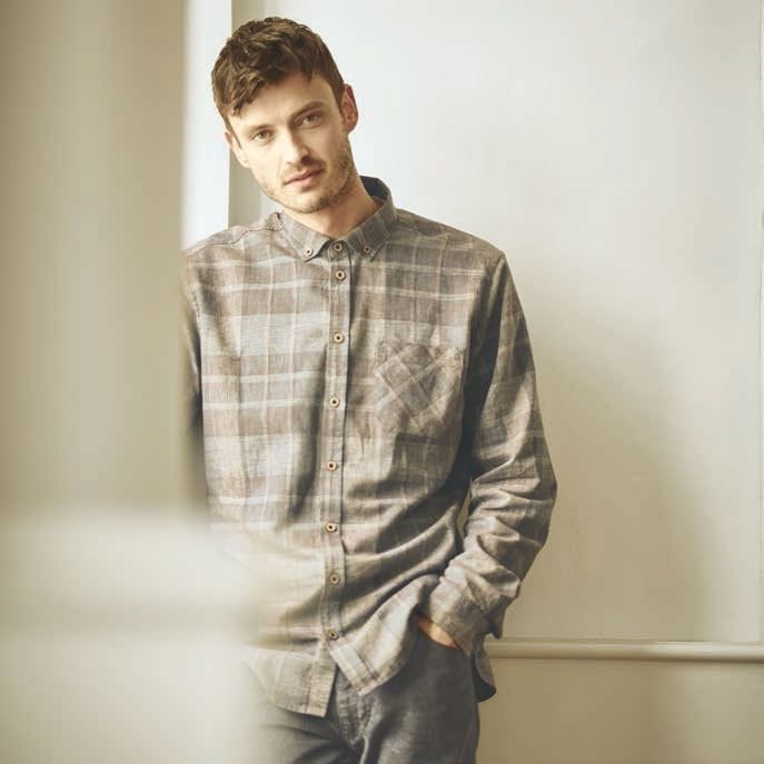 Camisa manga larga hombre a cuadros