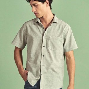 Camisa vegana de manga corta ecológica para hombre