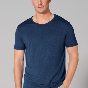 Camiseta lisa para hombre de cáñamo