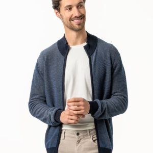 Cárdigan de punto para hombre de algodón orgánico