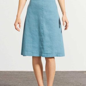 Falda midi evasé de cáñamo orgánico