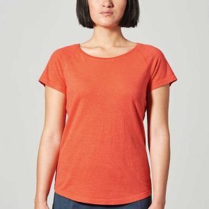 Camiseta manga corta mujer de cáñamo y algodón orgánico