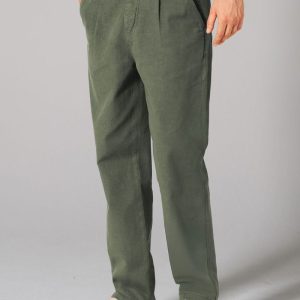 Pantalones cargo con pinzas de cáñamo y algodón orgánico