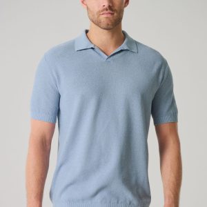 Polo hombre de ajuste normal de cáñamo y algodón orgánico