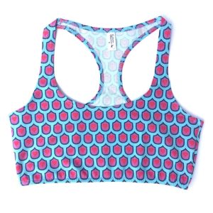 Top sujetador algodón orgánico con escudos de corazones